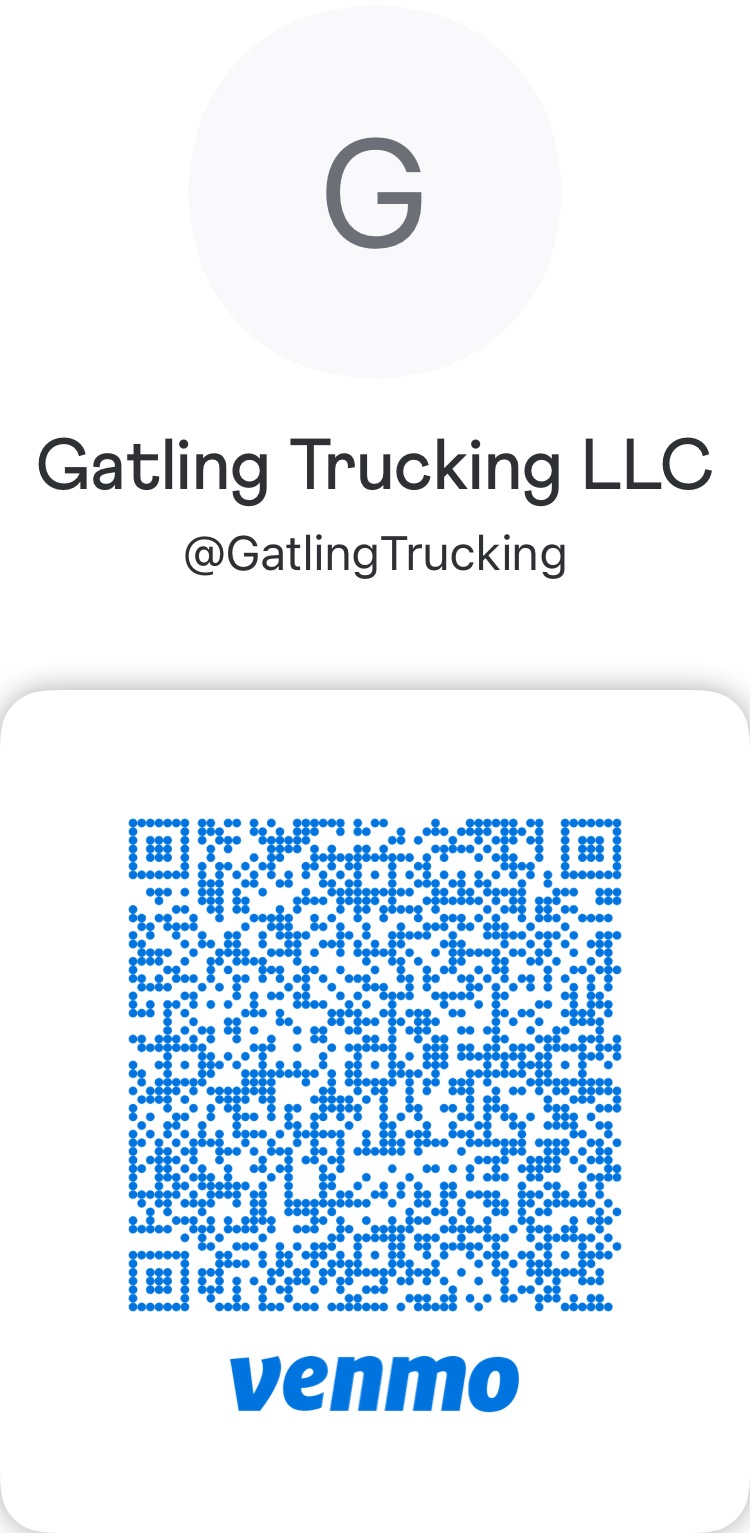 Venmo QR code for @GatlingTrucking